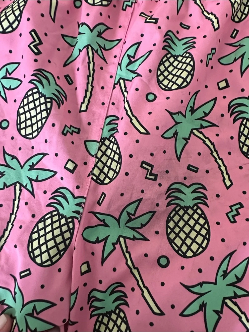 Maamgic Pink Pineapple Print Swim Trunks
